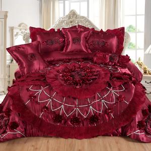 Ensemble de couette de luxe LILIANNA pour mariage, 10 pièces, <span class=keywords><strong>literie</strong></span> en satin de style européen King pour une expérience de sommeil royale ultime - Product Image 2