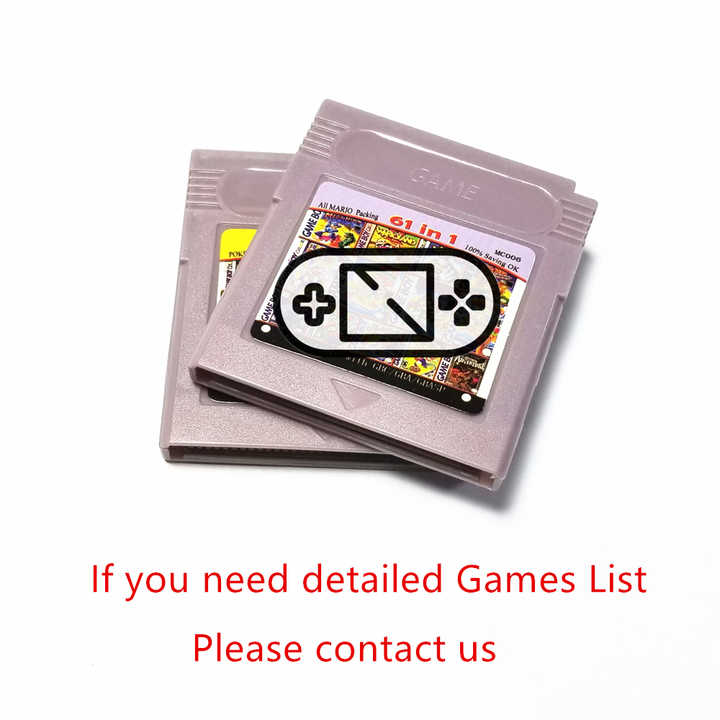 61/108 in 1 Game Cartridge 8/32bit Games Card for Nintend GBC for