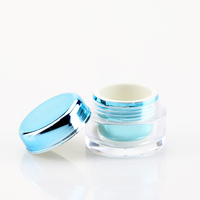 Pots de crème pour les yeux bleus adorables de 5g, 8g, 10g, 15g, 30g, 50g, en gros, pots en acrylique pour colle pailletée, contenants pour poudre à ongles