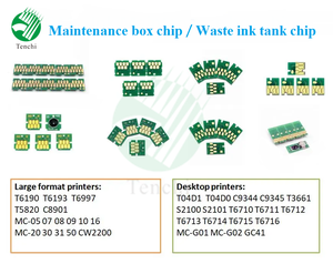 Puce de réservoir de maintenance C9344 pour Epson L5590 WF2840 WF2845 WF2870 WF2910 WF2950 WF2930 WF2935 <span class=keywords><strong>WF2810</strong></span> WF2830 WF2835 WF2850 WF2831 - Product Image 4