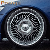 Jantes forgées 2 pièces chromées triple couche à déport profond personnalisées 5x114.3 de 17 et 18 pouces pour JDM Toyota Celsior Nissan Cedric
