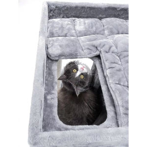 YOUME OEM Design Grey Cat Tree Tower Hamac de 150cm d'épaisseur et maisons doubles pour toutes les races de chats une maison de <span class=keywords><strong>chat</strong></span> <span class=keywords><strong>à</strong></span> l'intérieur - Product Image 3