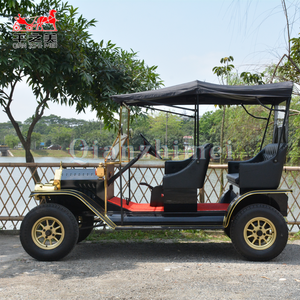 Vente directe usine – <span class=keywords><strong>Voiture</strong></span> électrique de tourisme noire style rétro 4 places – Navette de station balnéaire – <span class=keywords><strong>Voiture</strong></span> classique - Product Image 2