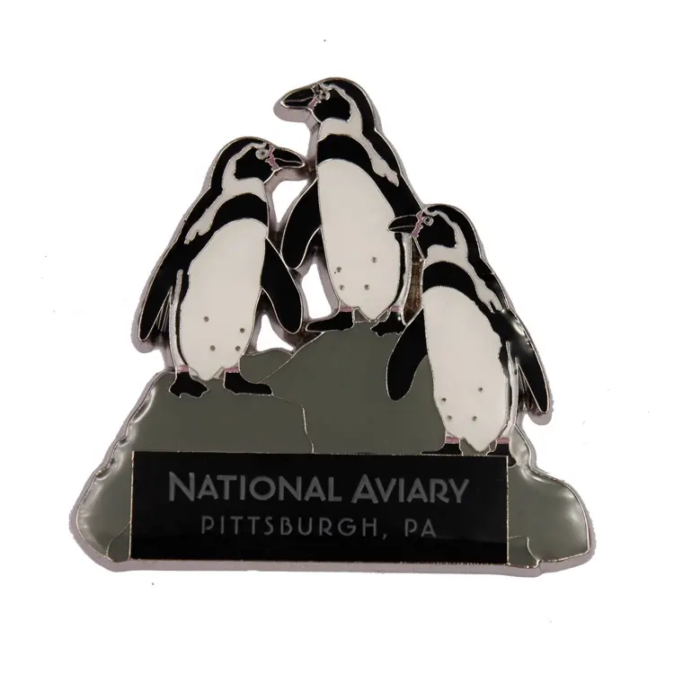 Best Selling National Aviary Zoo Souvenir Gift Custom Logo Penguin Metal Fridge Magnet