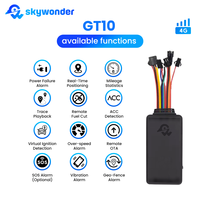 SKWONDER 4G 2G Alarme de voiture Sirène Verrouillage Moto Véhicule Télécommande GPS Traceur 4G H10 avec arrêt à distance de la voiture