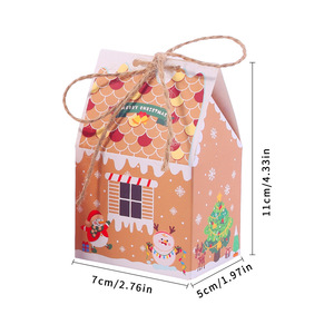 Caja de Regalo Navideña de Papel Kraft con Laminado Mate y Grabado en Relieve, Caja Pequeña para Repostería, Recuerdos de Boda y Regalos de Cumpleaños - Product Image 5