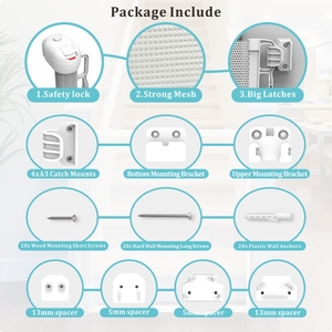 Barrière de <span class=keywords><strong>sécurité</strong></span> rétractable en maille pour bébé Prodigy, durable, multifonctionnelle, portable, pour enfants et animaux domestiques, de 0 à 12 mois et de 4 ans et plus, en aluminium - Product Image 5
