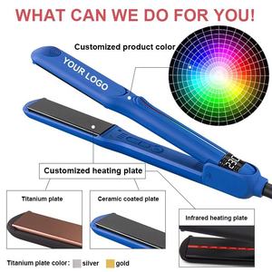 เครื่องหนีบผมตรงแบบเซรามิกเคลือบไทเทเนียมระดับมืออาชีพ พร้อมทรีทเม้นท์โปรตีนเคราตินที่ดีที่สุดสำหรับร้านเสริมสวย  รับทำโลโก้ตามสั่ง - Product Image 2