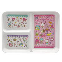 Assiette à manger en mélamine en forme de rectangle de dessin animé créatif pour enfants durable et incassable pour la maternelle à la maison