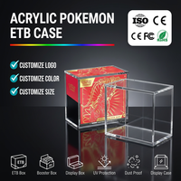 Boîte de présentation en acrylique ETB 5 mm magnétique pour Elite Trainer Box, écologique, transparente, avec protection UV