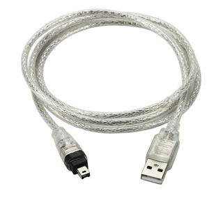 Câble adaptateur USB mâle vers Firewire IEEE 1394 4 broches mâle <span class=keywords><strong>iLink</strong></span> pour câble de caméra DV DCR-TRV75E - Product Image 1