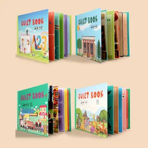 Buku stiker anak-anak kustom tahan lama lucu buku stiker kreatif mainan pembelajaran pendidikan dapat digunakan kembali stiker buku