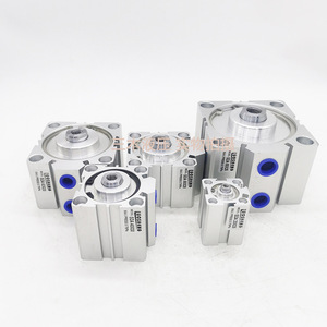 Cilindro Neumático Luosheng Sda32, 32 mm de Diámetro, 100 mm de Carrera, Tipo de Émbolo Delgado, Cuerpo de Aluminio - Product Image 4