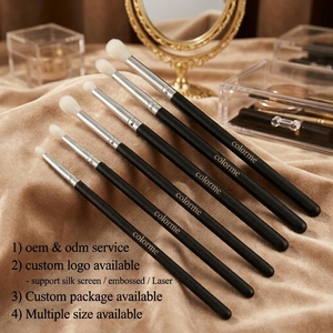 Set de 6 Brochas de Maquillaje de Pelo de Cabra Natural para Ojos, para Difuminar, Sombrear y Detallar, Venta al por Mayor OEM ODM - Product Image 1