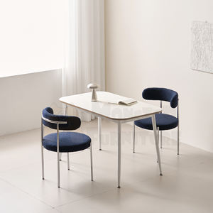 Rami <b>Chair</b> Modern Restaurant <b>Chair</b> Soft Boucle Commercial <b>Dining</b> <b>Chair</b> Ergonomic Comfort Stackable <b>Chair</b> Tool Free Assembly - Product Image 3