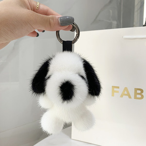 Llavero de piel sintética de visón al por mayor, bonito colgante de cachorro para bolso, llavero para coche, colgante para mochila, accesorios de regalo de cumpleaños para mujeres y niños - Product Image 5
