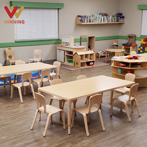 Silla Infantil <span class=keywords><strong>de</strong></span> Madera Curvada para Aula Montessori, Preescolar, Ergonómica, con Asa Ovalada, para Escritorio, Guardería, Muebles Infantiles - Product Image 1