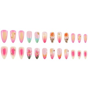 Suministros para <span class=keywords><strong>uñas</strong></span> Productos <span class=keywords><strong>de</strong></span> belleza Prensa <span class=keywords><strong>en</strong></span> las <span class=keywords><strong>uñas</strong></span> <span class=keywords><strong>Flores</strong></span> <span class=keywords><strong>de</strong></span> <span class=keywords><strong>colores</strong></span> franceses Onda 3D Shell Onda Playa <span class=keywords><strong>Uñas</strong></span> Usable 24 piezas Dedo - Product Image 6