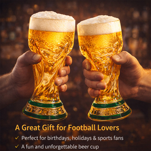 Jarra de Cerveza para Torneo de Fútbol, 500 ml, Jarra de Vidrio Creativa para Bar, Vaso de Cerveza de Vidrio de Borosilicato para Fiestas de Fútbol y Bares Deportivos - Product Image 4