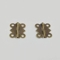 Bisagra Decorativa de Mariposa de 180 Grados, Mini Bisagra, Accesorios de Ferretería para Caja de Regalo, Caja de Madera Artesanal, Venta al por Mayor de Fábrica