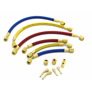 काम के दबाव गेज के साथ 800psi पीला R12 R134a एसी सर्द पुनर्भरण नली - Product Image 5