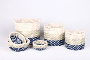 <b>Galaxy</b> Handicraft Manufacturing's Eco-Friendly Handmade Woven Seagrass <b>Hamper</b> with Handles Unique Storage Basket - Product Image 6