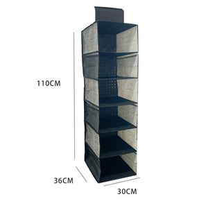 Organizador de Ropa Interior y Calcetines Portátil de Doble Cara con Colgador Metálico, Ahorra Espacio, Ecológico, Bolsa para Ropa de 40x80cm - Product Image 5