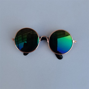 Venta al por mayor de moda multicolor Mini gafas de protección para mascotas gafas de sol redondas de <span class=keywords><strong>metal</strong></span> gato gafas de sol - Product Image 2