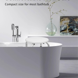 Silla de Ducha Bedy de Aleación de Aluminio, Altura Ajustable, Antideslizante, para Personas Mayores, Embarazadas y con Discapacidad, para Uso en el Baño - Product Image 4