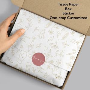 กระดาษห่อของขวัญเคลือบผิว ย่อยสลายได้ 100 แผ่น พิมพ์โลโก้ตามสั่ง สำหรับห่อเสื้อผ้า รองเท้า กรอบรูป และเทียน - Product Image 2