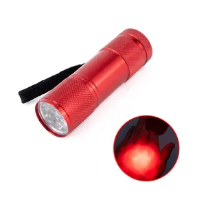 2024Hot cheap Red light 9 led IR customized color 620nm joint cure flashlight