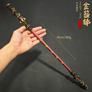 Vente en gros d'or cerceau tige métal artisanat noir mythe Wukong jeu accessoires jouets Figurines ornements modèles jouet épées - Product Image 6