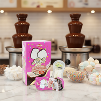 Vente en gros de guimauves en vrac personnalisées trempées dans la sauce au chocolat bonbons de guimauves halal