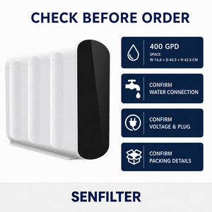 Purificador de Agua <span class=keywords><strong>RO</strong></span> Eléctrico de Plástico de 400 GPD, de Flujo Directo Bajo Fregadero, con Filtración de 4 Etapas para Cocina Doméstica - Product Image 5