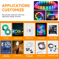 Tira de LED RGB Pixel Luz de decoración de clubes programables RGB IC Tira de LED direccionable DMX 512 a todo color