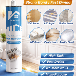 Colla Senza Chiodi per Decorazioni Domestiche, Adesivo Multiuso per Pannelli in PVC e WPC, Sigillante per Costruzioni Pesanti - Product Image 1