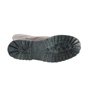 Stivali in pelle marrone <span class=keywords><strong>rosso</strong></span> diretto da fabbrica stivali da uomo Mid moto a vita alta in pelle - Product Image 4