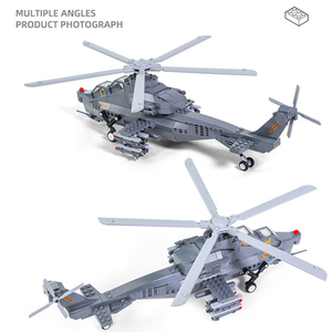 Serie militar 4002 Air Force Attack <span class=keywords><strong>Helicóptero</strong></span> MOC Modelo 264 piezas Partículas Ensamblaje educativo Juego <span class=keywords><strong>de</strong></span> bloques <span class=keywords><strong>de</strong></span> construcción para niños - Product Image 5