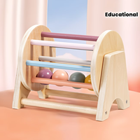 Tambour textile en bois à rotation fluide à 360°, jouet sensoriel sûr, taille personnalisable, Montessori, éducation précoce, jeu d'intérieur