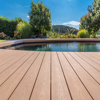 Planches de terrasse en bois-plastique composite solide 140x23