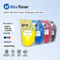 MaxToner Nouvelle Poudre de Toner Compatible NPG71 GPR-55 C-EXV51 en Vrac pour Recharge de Toner Couleur Canon IR ADV C5560 C5540 C5535 C5550 Kcmy