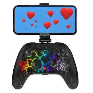 Factory hot sale 2.4G bluetooth switch wireless controller with RGB light for PC/PS3/Android /IOS