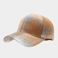 Gorra de Béisbol con Diseño de Cuadros Degradados Única para Otoño/Invierno, Unisex, Casual, para Exteriores, Protección Solar, a la Moda, Estilo Urbano