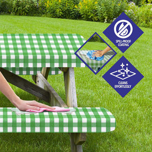Lusso 3 pezzi eco-friendly PVC <span class=keywords><strong>tovaglia</strong></span> non tessuto impermeabile PEVA <span class=keywords><strong>per</strong></span> esterno appartamento giardino Picnic - Product Image 5