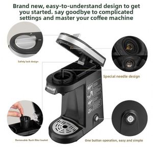 Kitchenlex American-style ABS Plastic Kcup Capsule Coffee Machine <b>Steam</b> Heating Automatic Cleaning for Home Hotel Use Single-<b>Cup</b> - Product Image 3