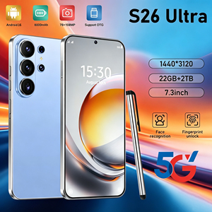 Teléfono Inteligente S26 Ultra Android 16 de 7.3 Pulgadas, 22GB+2TB, 5G, Global, Económico, Desbloqueado, Doble SIM, para Juegos, 78+108MP - Product Image 1