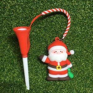 Support de balle de golf de Noël en plastique mignon en gros, pendentif, couvre-tee, emballage personnalisé écologique, 83mm, dessin animé HYT-31 - Product Image 1