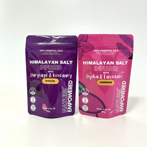 Biểu tượng tùy chỉnh Ziplock Stand-Up Pouch doypack với ống đồng in ấn mùi bằng chứng cấp thực phẩm <span class=keywords><strong>100</strong></span> micron dày cho tính năng - Product Image 6