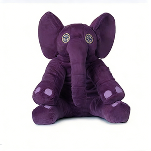 Peluche d'éléphant violette personnalisée, Peluche d'éléphant, Peluche d'éléphant bébé, Peluche d'animal de la savane, Jouet d'éléphant violet foncé - Product Image 1