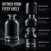 Flacon diffuseur cylindrique en verre transparent vide de 100 ml, style rétro, avec col à vis, pour diffuseur à bâtonnets, prêt à l'emploi, parfum de luxe, senteur d'ambiance décorative pour la maison